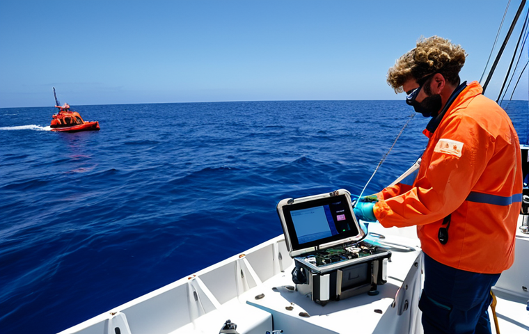 **

A diverse group of scientists from different countries are working together on a research vessel. They are deploying underwater drones to monitor coral reefs. The scene takes place during the day with clear skies and blue water. The scientists are wearing appropriate field gear and using advanced technology. Focus on collaboration and shared expertise. Safe for work, appropriate content, fully clothed, professional, perfect anatomy, natural proportions, high quality.

**
