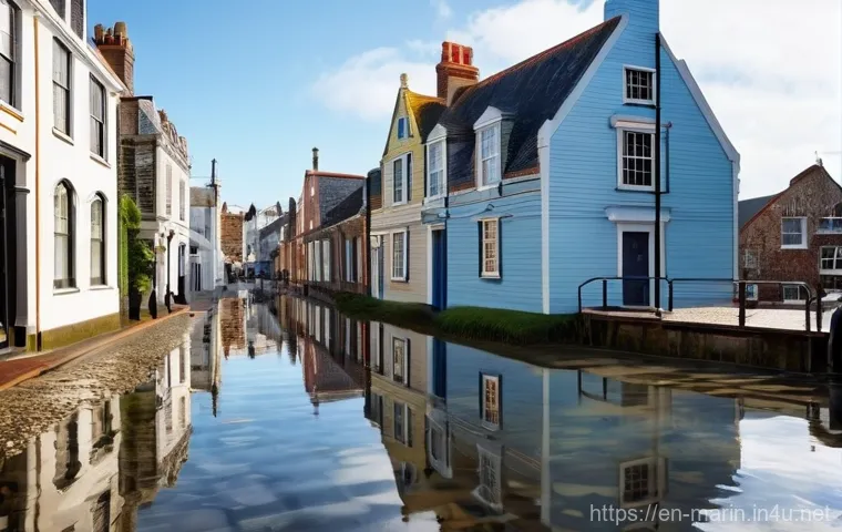 해양의 해수면 상승 - **Prompt:** A visually stunning and serene, expansive deep blue ocean absorbing warmth. The surface ... 해양의 해수면 상승 - **Prompt:** A visually stunning and serene, expansive deep blue ocean absorbing warmth. The surface ...