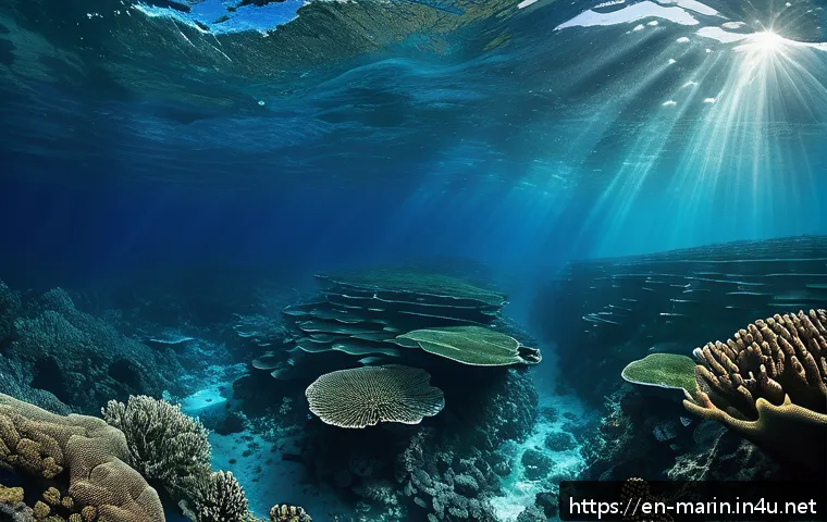 해양 지질학 - A detailed underwater scene of a mid-ocean ridge featuring rugged, vast mountain chains formed by se...